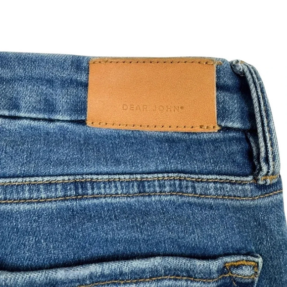 Dear John Joyrich Mid Rise Skinny Med Wash Distressed Jeans - Picture 4 of 11